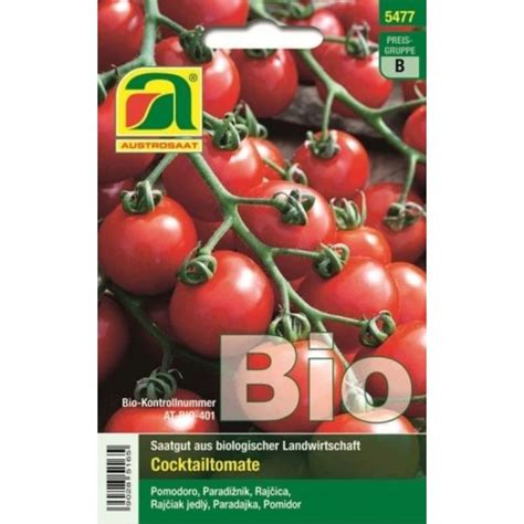 Austrosaat Bio Cocktailtomate Zuckertraube Packung Bloomling