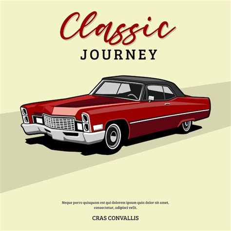 Premium Vector Classic Car Retro Vintage Illustration Design Vector