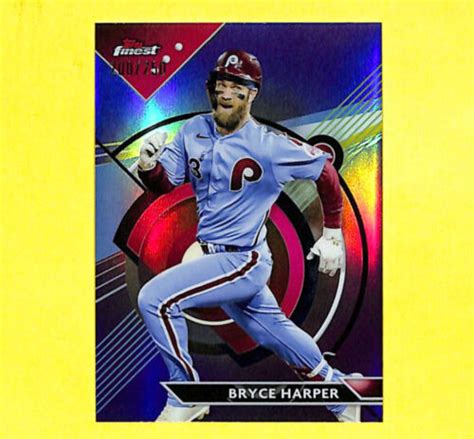 Topps Bryce Harper Purple Refractor Card Phillies Ebay