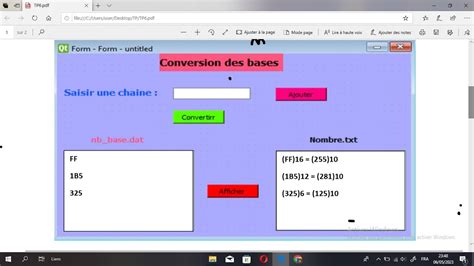 Bac Info Correction TP 6 Conversion Entre Les Bases YouTube