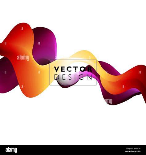 Abstract Smooth Color Wave Vector Curve Flow Orange And Purple Motion