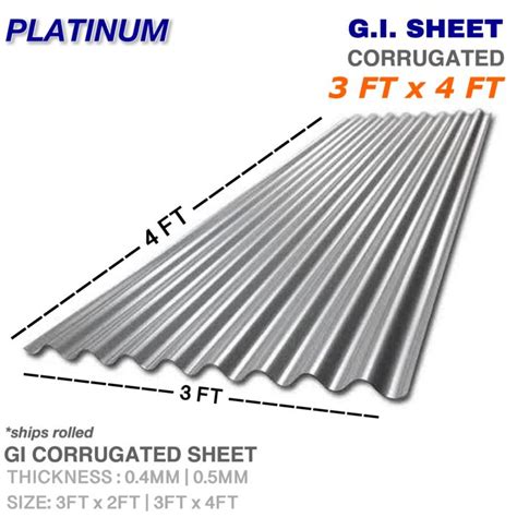 3FT X 4FT GI CORRUGATED SHEET Yero Galvanized Iron Roofing 0