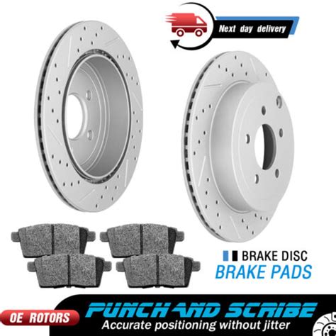 Rear Disc Rotors Ceramic Brake Pads For 2007 2008 2010 Ford Edge