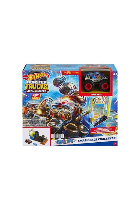 HOT WHEELS Monster Trucks Arenada Mücadeleye Başlangıç Setleri Hnb Race Ace smash Race Chall