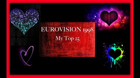 EUROVISION 1998 My Top 25 YouTube