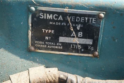 Simca Vedette Beaulieu Kit Pr Sidence Vente Aux