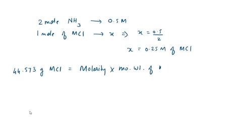 Solved An Unknown Metal Chloride Compound Has The Formula Mcl S