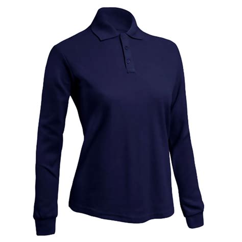 Polera Piqué Manga Larga Mujer Max Service
