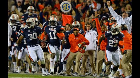 Auburns Final Play In Iron Bowl Chris Davis Return For Td Youtube