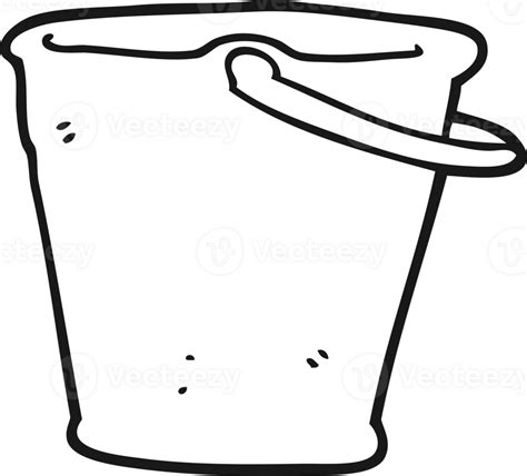 Hand Drawn Black And White Cartoon Bucket 40564728 Png