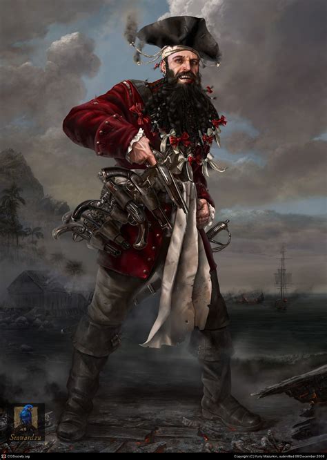 Edward Teach By Yuriy Mazurkin Famous Pirates Pirates Blackbeard