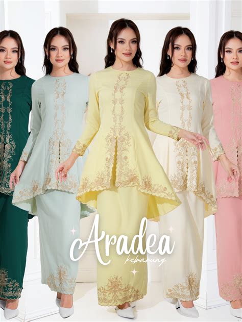 Neestyle Aradea Plus Size Baju Raya Baju Kurung Kebarung Sulam