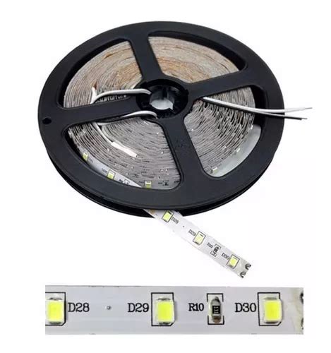 5 Metros Tira Led Blanca 60led M P Interior Cinta Adhesiva Cuotas