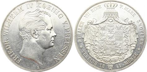 Brandenburg Preußen Doppeltaler 1841 A Friedrich Wilhelm IV 1840 1861