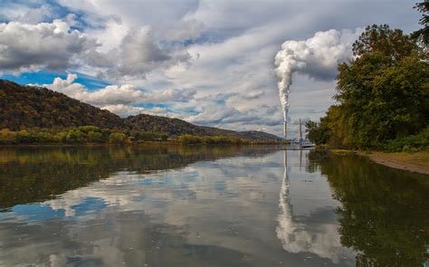 Power Plant On The Ohio River Photograph By John M Bailey