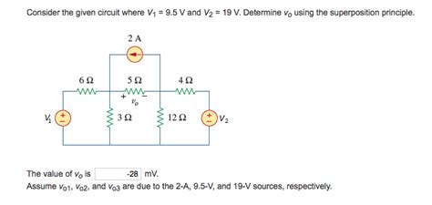 Solved Consider The Given Circuit Where V1 9 5 V And V2 19