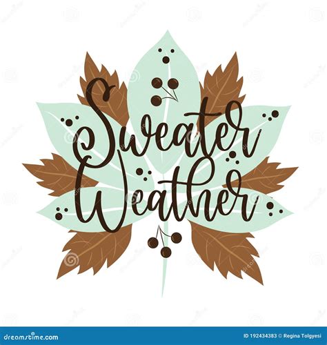 Sweater Weather Hand Drawn Vector Text 193429946