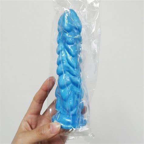 PLUG Blue Mini godemiché Anal avec ventouse faux pénis souple et