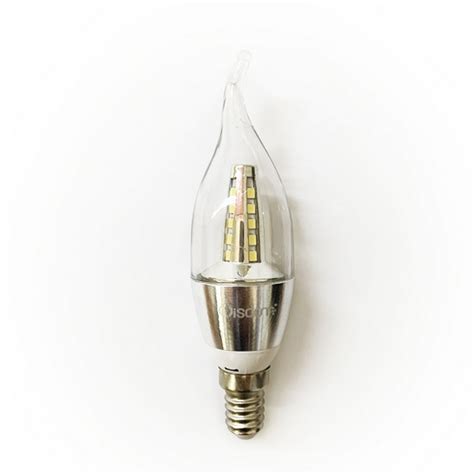 Lampadina Led E14 CL37 A Colpo Di Vento 5W Argento Bianco Freddo 6500K