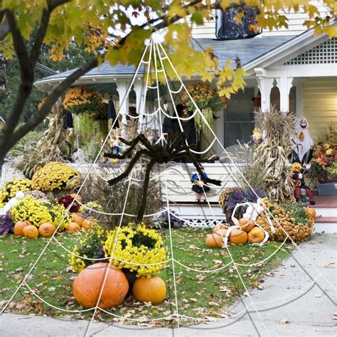 Halloween Giant Spider Webs Decorations Large Outdoor Yard Decor Scary