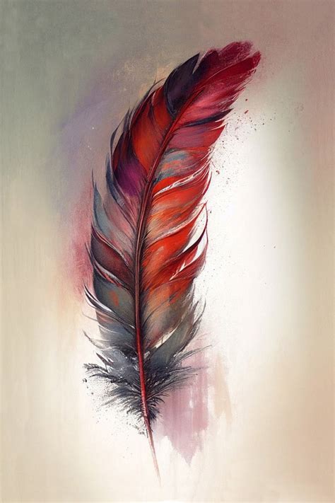 Colorful Feather Painting