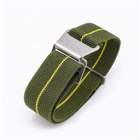 Marine Nationale Watch Strap Army Green And Yellow