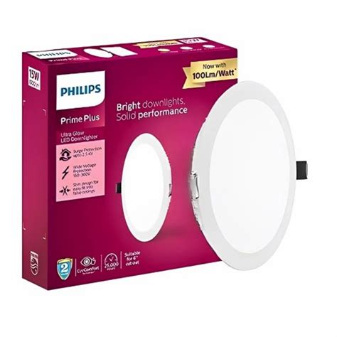 Philips Dura Slim W Round Led Downlighter Recessed Mounted Cool