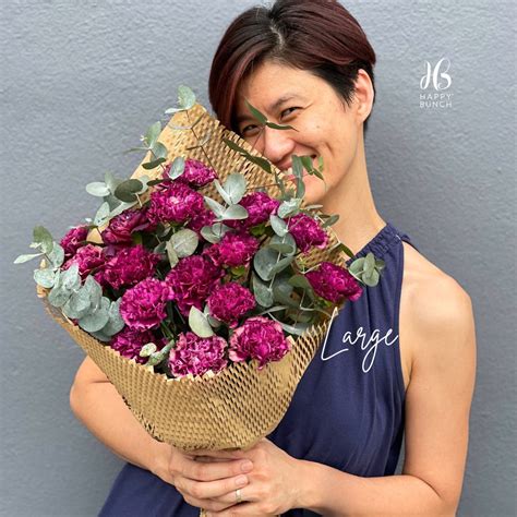 Purple Carnations Bouquet - Happy Bunch Malaysia