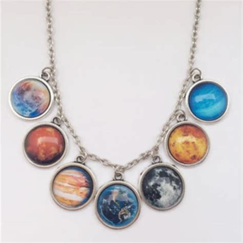 Solar System Necklace Planet Necklaceuniverse Necklacegalaxy