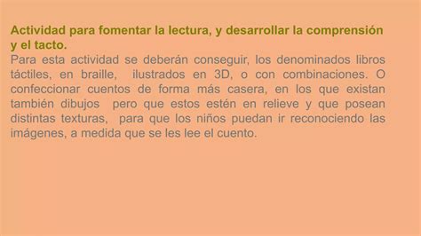 Actividades para niños con discapacidad visual PPT Descarga Gratuita