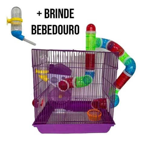 Gaiola Hamster Labirinto Andares American Pets Cor Roxo Mercadolivre