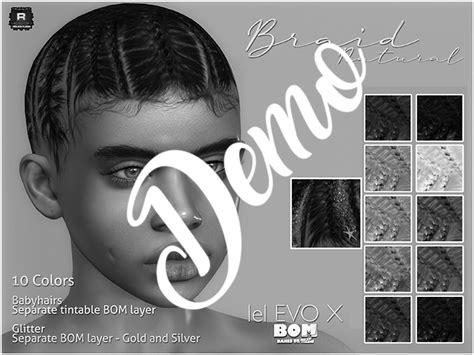 Second Life Marketplace Relentless Braids Natural Hairbase [evox] Demo