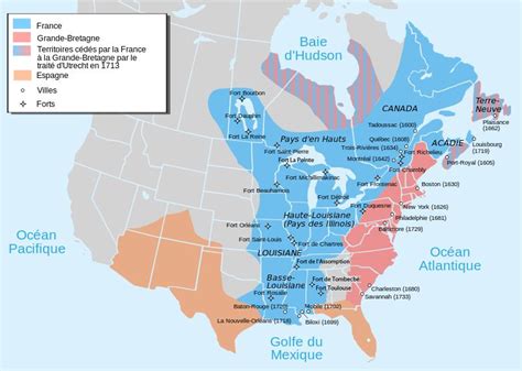 Carte De Lamérique Du Nord Vers 1750 Rhistoire