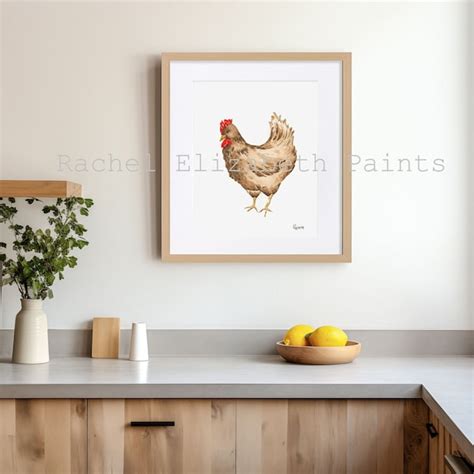 Chicken Painting Etsy