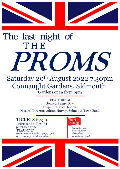 Last Night of the Proms Tickets Now On Sale | Sidmouth Town Band