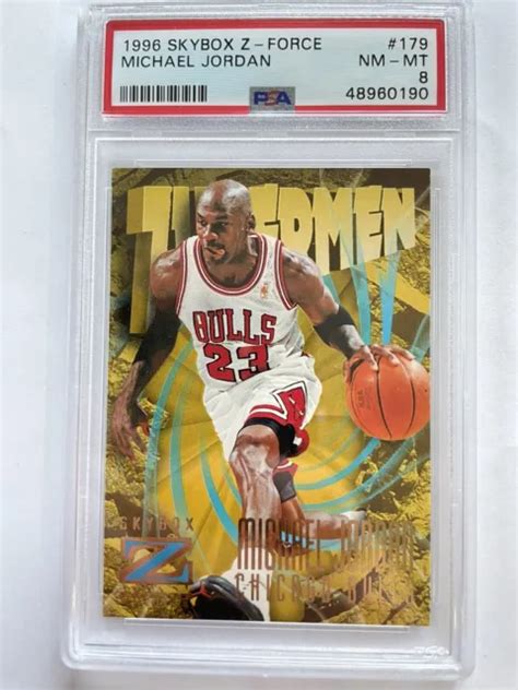 1996 SKYBOX Z FORCE MICHAEL JORDAN PSA 8 NM MT 179 BULLEN EUR 13 68