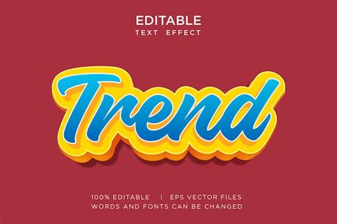 Premium Vector Trend Editable Text Effect