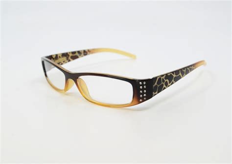 Brown Designer Reading Glasses With Rhinestones Independent Living Aids