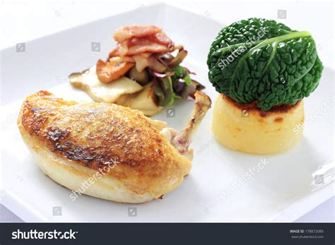 Roast Chicken Supreme Plated Dinner Stock Photo 178872089 Shutterstock