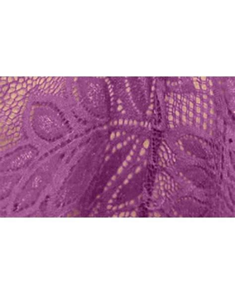 Seven Til Midnight Mesh Eyelash Lace Teddy In Purple Lyst