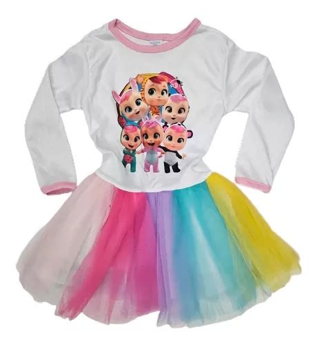 Vestido Disfraz Beb S Llorones Tutu Manga Larga