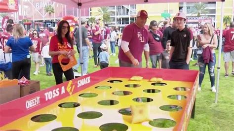 Seminoles Sooners Fans Celebrate Ahead Of Cheez It Bowl In Orlando