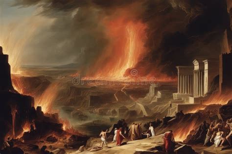 Sodom And Gomorrah Destroyed By God Story Of The Bible Stock