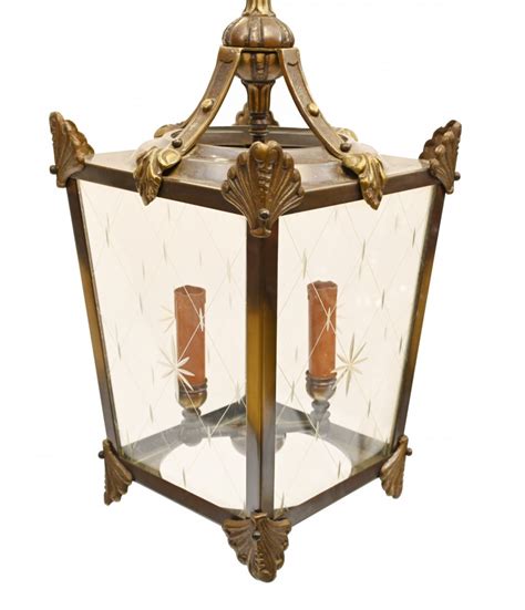 Victorian Hanging Lantern Brass Hall Light