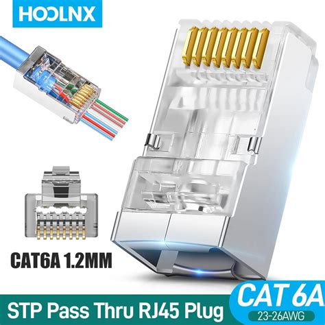 Hoolnx Rj Connector Cat A Cat Pass Through Modular Plugs Stp