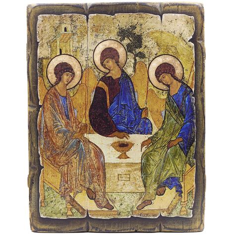 Icon Of The Holy Trinity By Andrei Rublev Holy Trinity Icon Etsy Hong