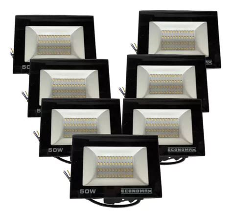 Reflector LED Economax Refletor LED 50W con luz blanco frío y carcasa