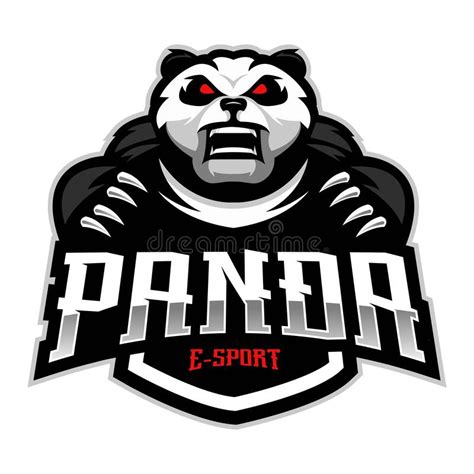 Conception De Logo De La Mascotte D Esport De Panda Illustration De