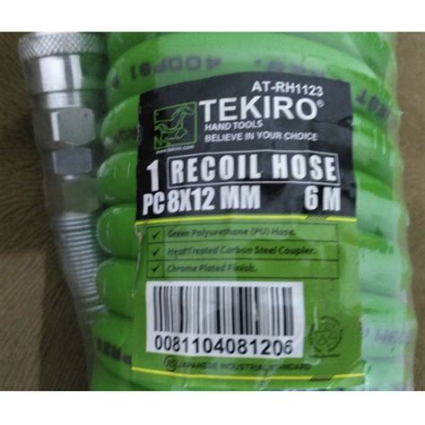 Jual Tekiro Recoil Hose With Spring Green M Tekiro Selang Angin Spiral