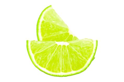 Premium PSD Lime Fruit With Slice Isolated